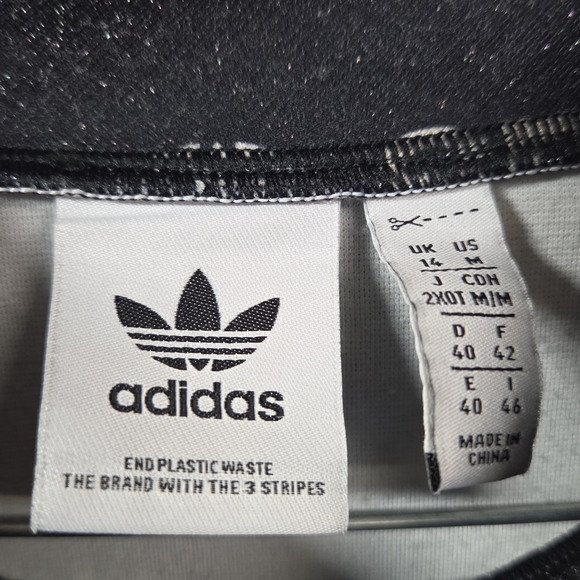 Adidas Long Sleeve Black Dress with Logo Pattern - Picture 3 of 7